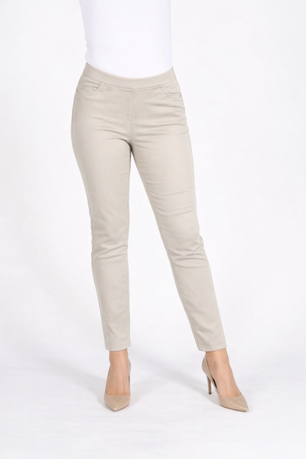 STONE 27 INCH STRETCH TROUSER WITH ELASTICATED