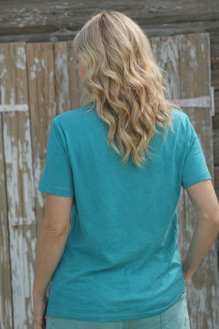 RIB T-SHIRT WITH CROCHET DETAIL SHORT SLEEVE.