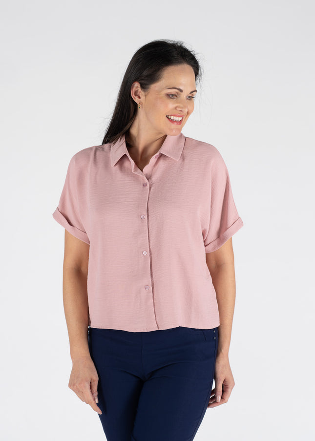 Blouse short sleeve with collar