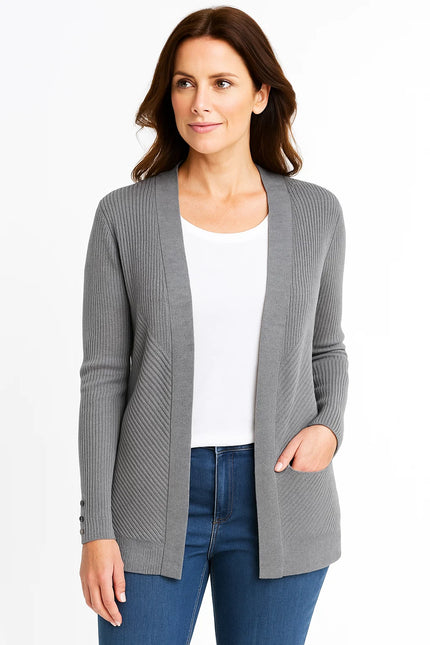 Cardigan edge to edge long sleeve