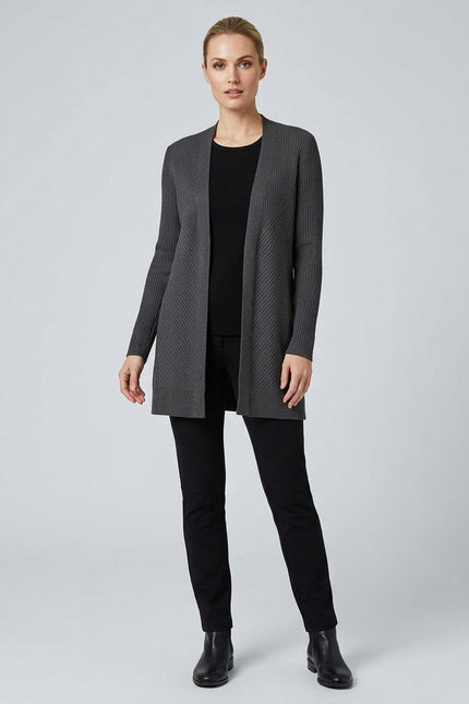 Cardigan edge to edge long sleeve