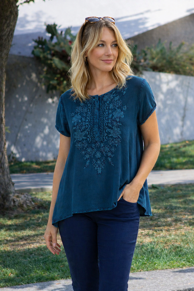 Tunic Acidwash Embroidered