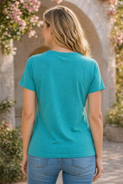 T-Shirt Rib With Crochet Detail Short Sleeves