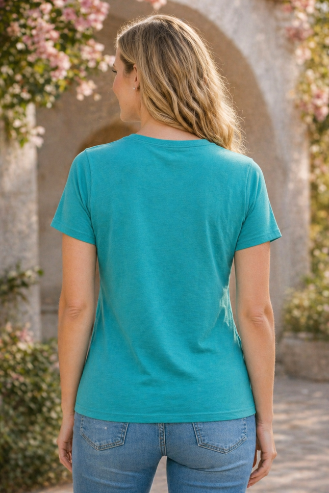 T-Shirt Rib With Crochet Detail Short Sleeves