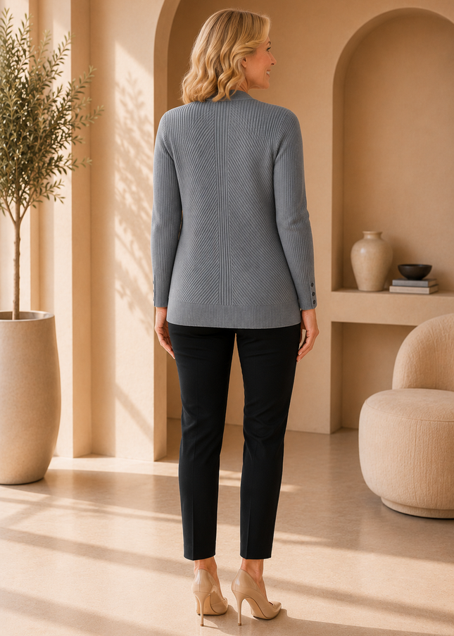 Cardigan edge to edge long sleeve