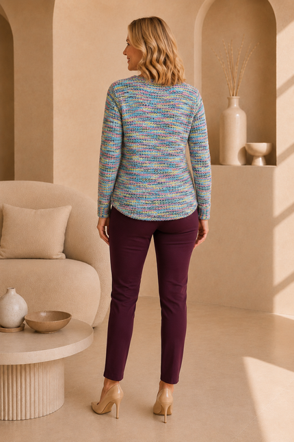 Jumper fluffy tape yarn long sleeve