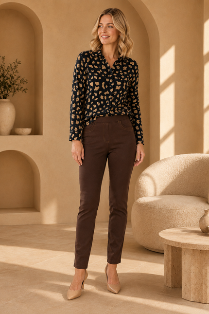 27 Inch embroidered pocket trouser