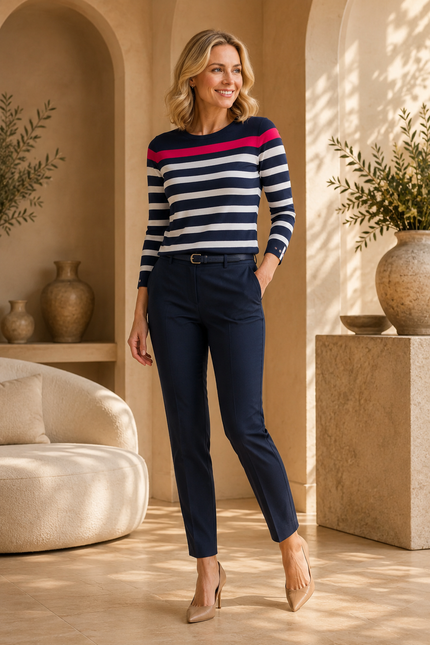 Jumper round neck 3/4 sleeve