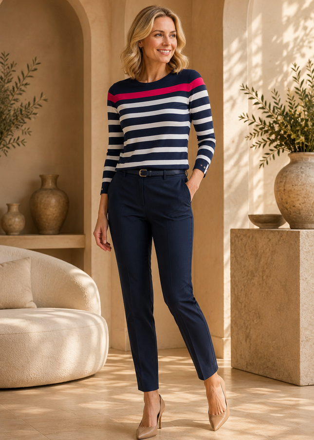 Jumper round neck 3/4 sleeve