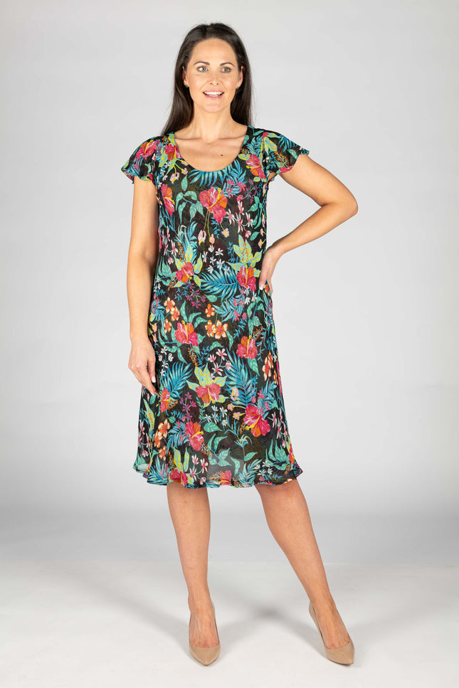 Dress black multi 41 inch reversible