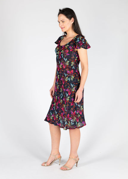 Reversible dress printed multi print