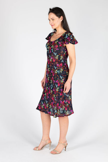 Reversible dress printed multi print