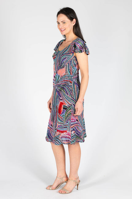 Reversible dress printed multi print