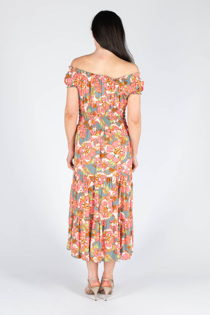 Dress gathered neckline