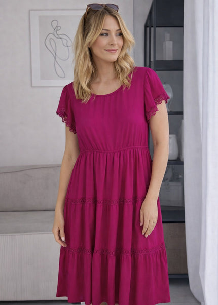 Dress crinkle with lace detailing shorts