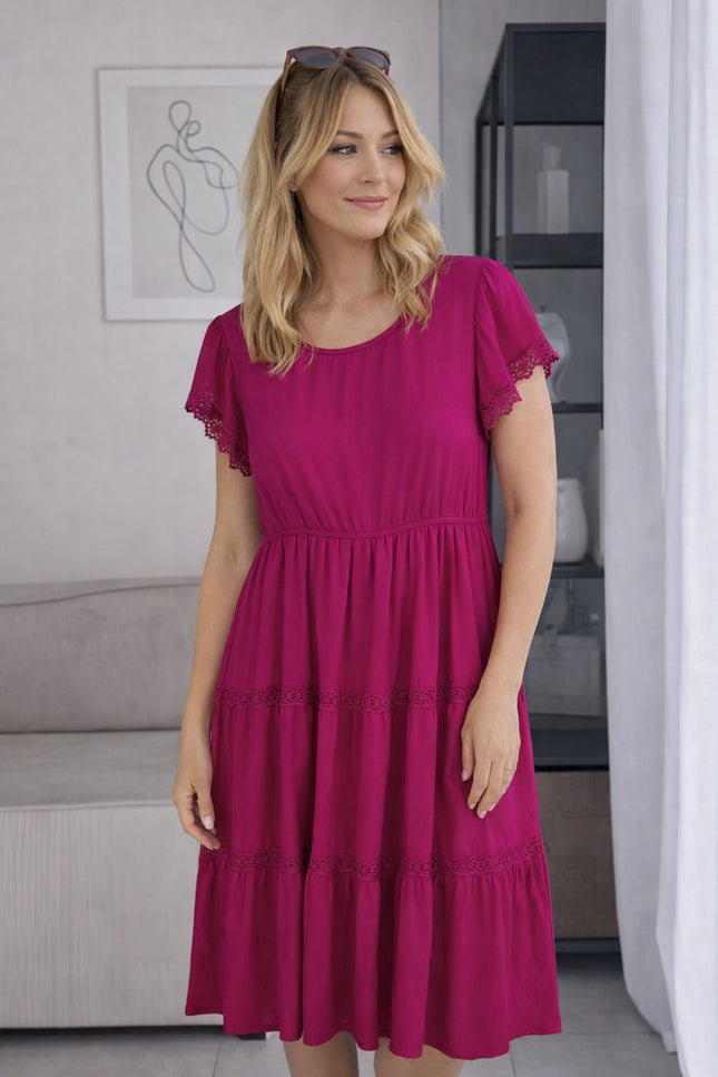 Dress crinkle with lace detailing shorts