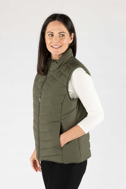 Quilted padded gilet with pockets