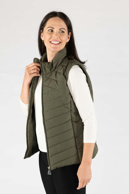 Quilted padded gilet with pockets