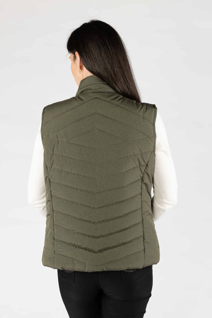 Quilted padded gilet with pockets