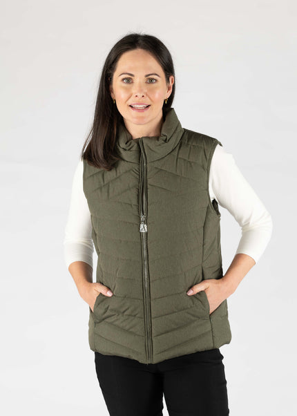 Quilted padded gilet with pockets