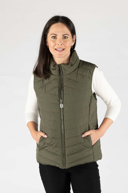 Quilted padded gilet with pockets
