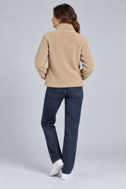 Jacket teddy fleece with pockets