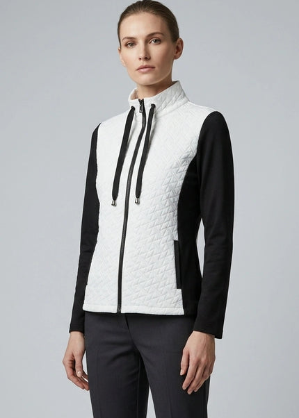 Jacket padded with zipper and pockets