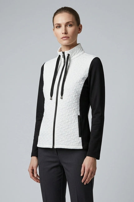 Jacket padded with zipper and pockets