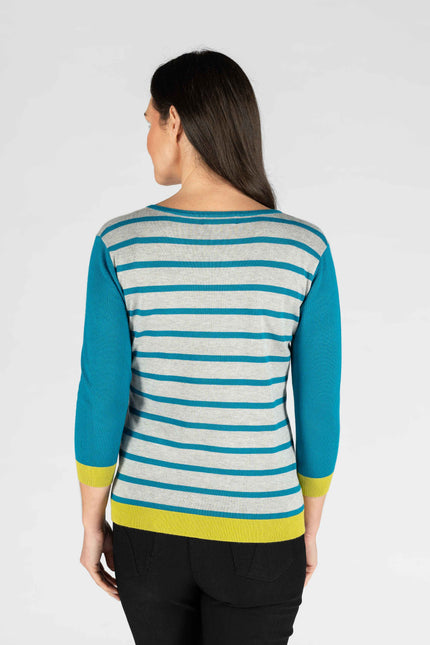 Jumper colour block round neck