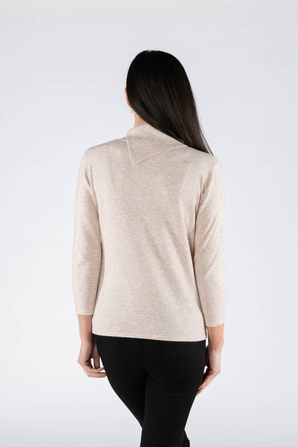 Jumper Multi Effect with collar 3/4 sleeve