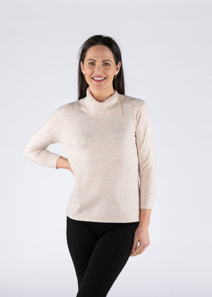 Jumper Multi Effect with collar 3/4 sleeve