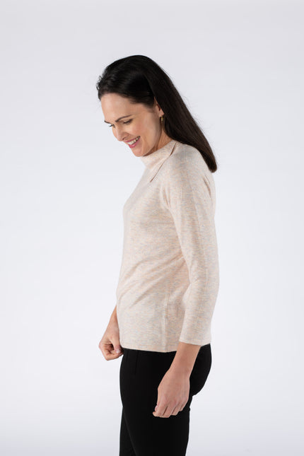 Jumper Multi Effect with collar 3/4 sleeve