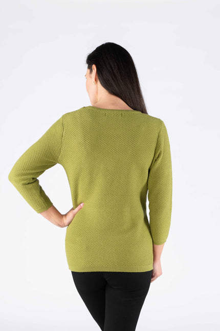 Jumper textured pattern round neck