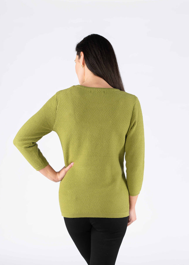 Jumper textured pattern round neck