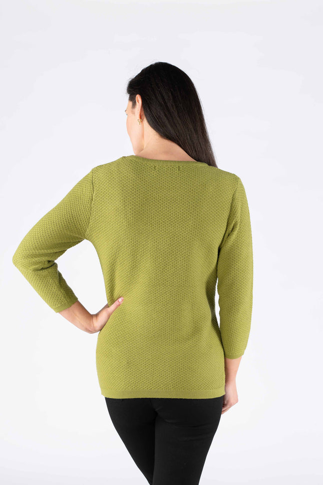 Jumper textured pattern round neck