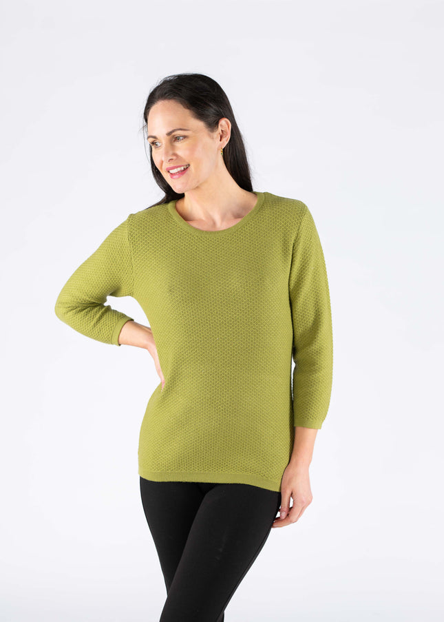Jumper textured pattern round neck