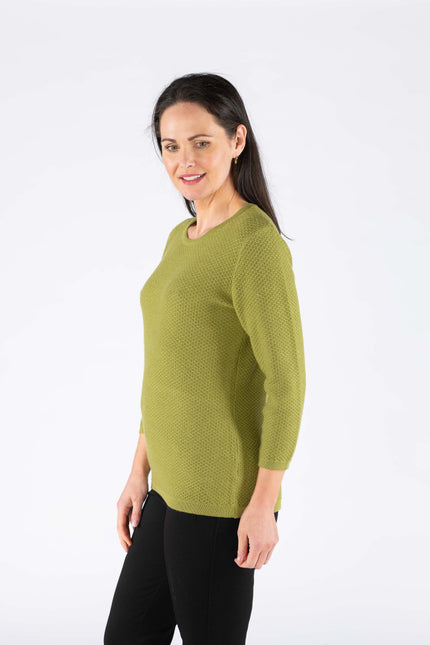 Jumper textured pattern round neck