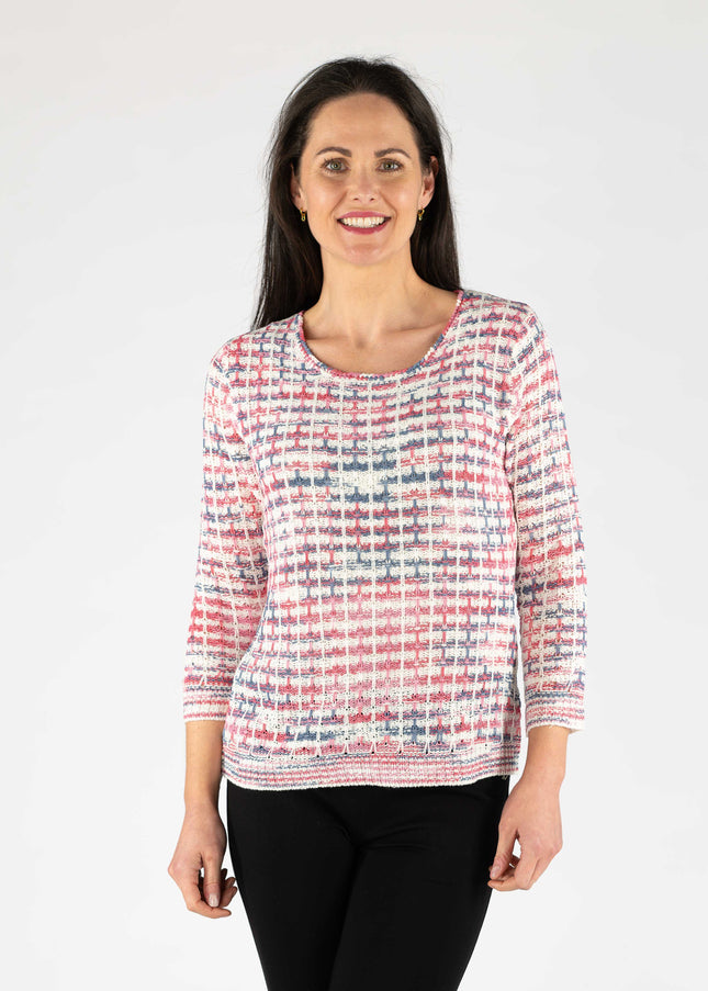 Jumper tape yarn round neck