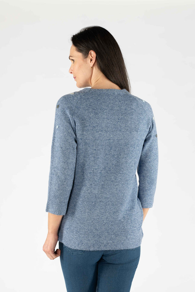Jumper pom pom spot round neck
