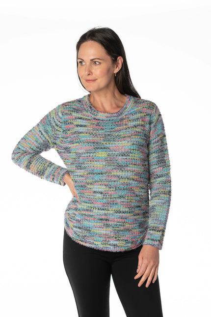 Jumper fluffy tape yarn long sleeve
