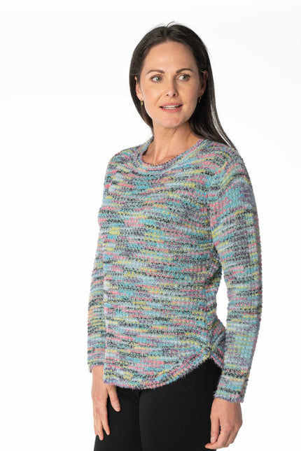 Jumper fluffy tape yarn long sleeve