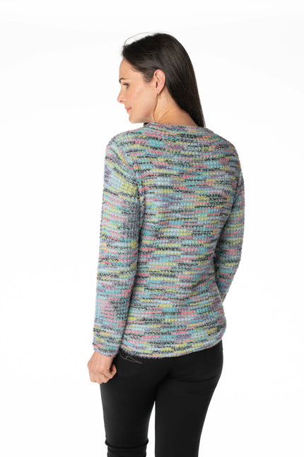 Jumper fluffy tape yarn long sleeve
