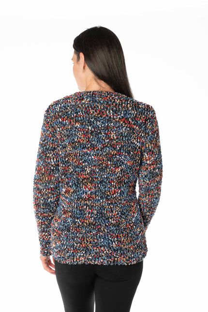 Jumper multi colour yarn with long sleeve