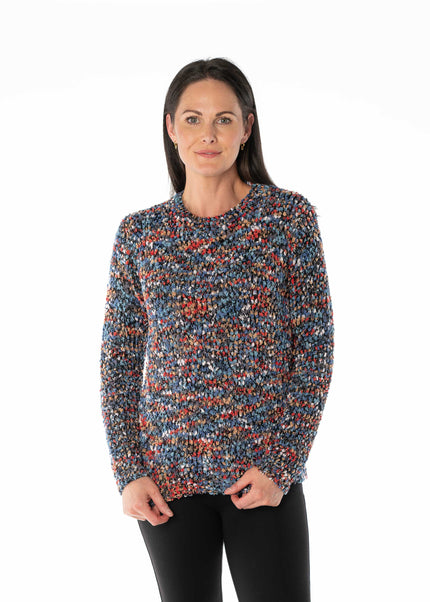 Jumper multi colour yarn with long sleeve
