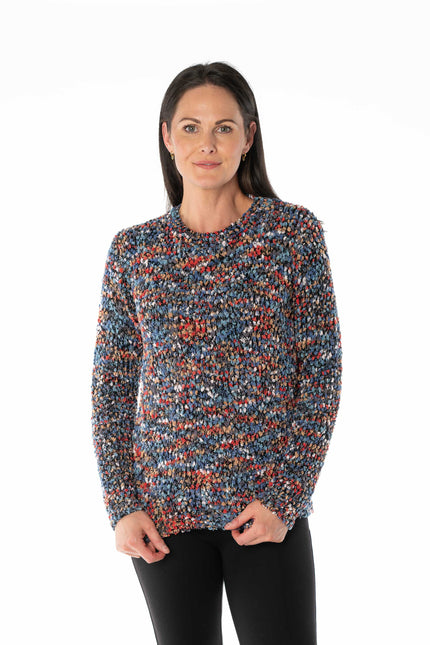 Jumper multi colour yarn with long sleeve
