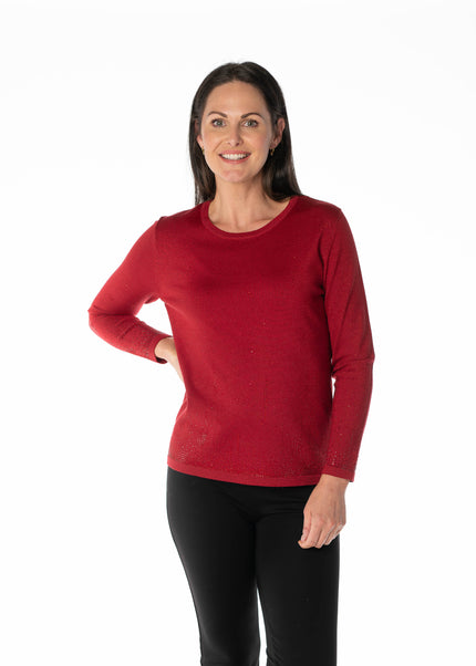 Jumper sparkly glitter with 3/4 sleeve