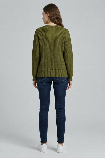 Jumper chenille round neck long sleeve