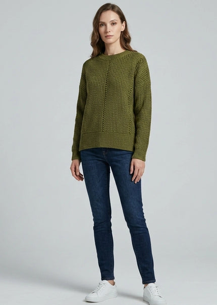 Jumper chenille round neck long sleeve