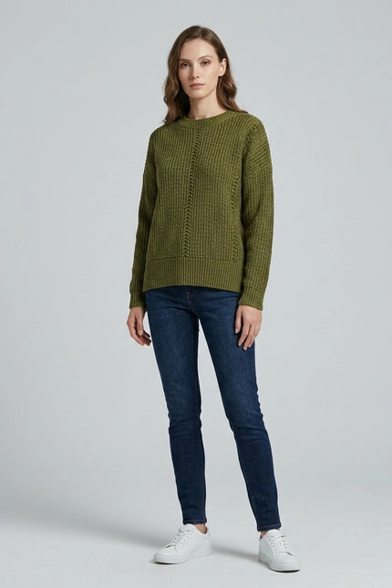 Jumper chenille round neck long sleeve
