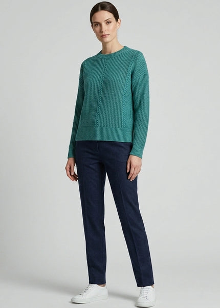 Jumper chenille round neck long sleeve